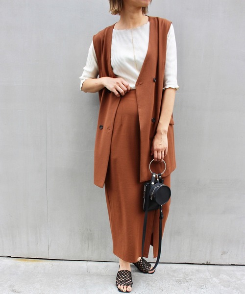 MLI'A（エムリア）の「ボーダーメロウトップス（Tシャツ/カットソー・レディース・ホワイト×ブラック/ホワイト×イエロー/ブラック×ホワイト/ピンク系2/レッド系3・M）」の13枚目の写真