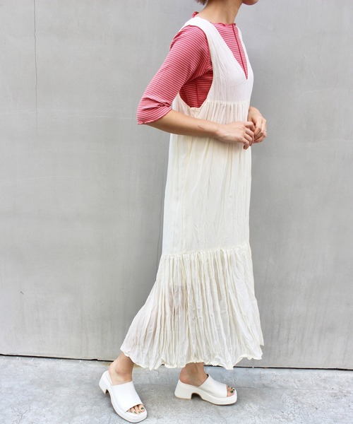 MLI'A（エムリア）の「ボーダーメロウトップス（Tシャツ/カットソー・レディース・ホワイト×ブラック/ホワイト×イエロー/ブラック×ホワイト/ピンク系2/レッド系3・M）」の11枚目の写真