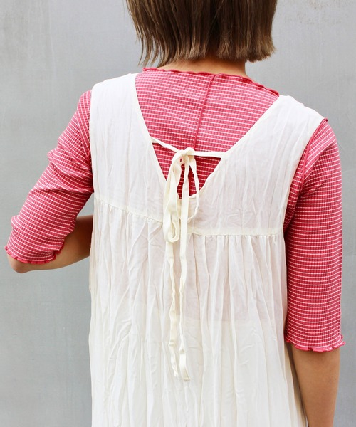 MLI'A（エムリア）の「ボーダーメロウトップス（Tシャツ/カットソー・レディース・ホワイト×ブラック/ホワイト×イエロー/ブラック×ホワイト/ピンク系2/レッド系3・M）」の22枚目の写真