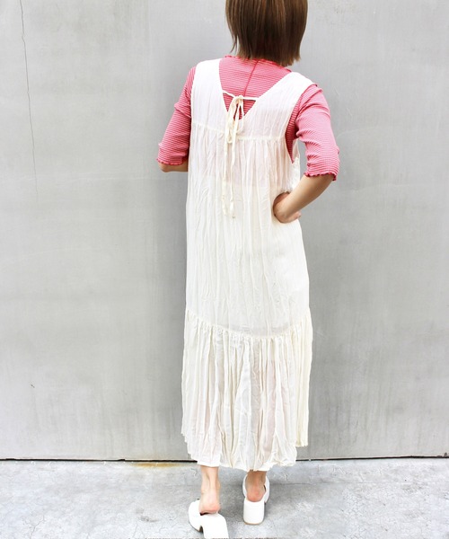 MLI'A（エムリア）の「ボーダーメロウトップス（Tシャツ/カットソー・レディース・ホワイト×ブラック/ホワイト×イエロー/ブラック×ホワイト/ピンク系2/レッド系3・M）」の8枚目の写真