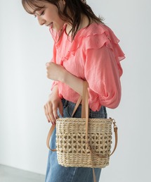 Edit Sheen | レザーハンドルかごバッグ(かごバッグ)