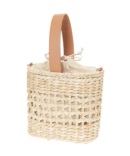 Edit Sheen（エディットシーン）の「レザーハンドルかごバッグ（かごバッグ・レディース・アイボリー/ベージュ・FREE）」の19枚目の写真