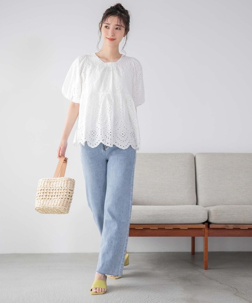 Edit Sheen（エディットシーン）の「レザーハンドルかごバッグ（かごバッグ・レディース・アイボリー/ベージュ・FREE）」の14枚目の写真