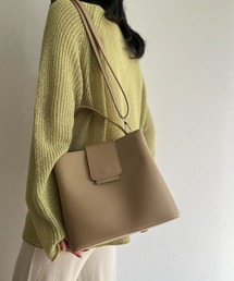 【ZOZOTOWN限定】2way flap leather bag / 2wayフラップレザーバッグ