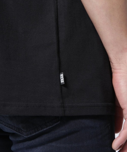 SY32 by SWEET YEARS（エスワイサーティトゥバイスィートイヤーズ）の「SY32 by SWEETYEARS /エスワイサーティトゥバイ スィートイヤーズ/BORDER MIXLOGO BIG TEE（Tシャツ/カットソー・メンズ・ホワイト/ブラック・FREE）」の21枚目の写真