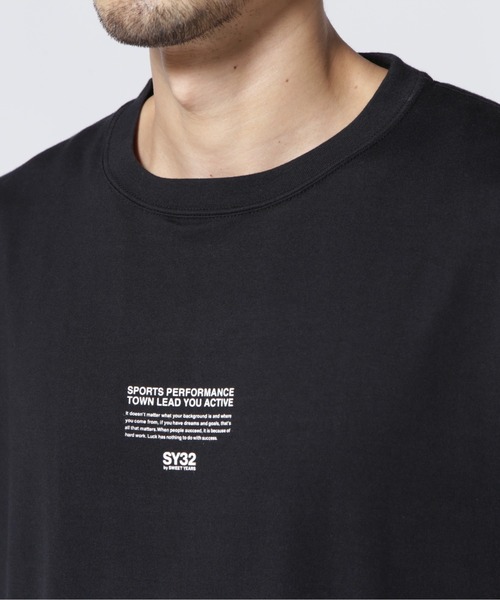SY32 by SWEET YEARS（エスワイサーティトゥバイスィートイヤーズ）の「SY32 by SWEETYEARS /エスワイサーティトゥバイ スィートイヤーズ/BORDER MIXLOGO BIG TEE（Tシャツ/カットソー・メンズ・ホワイト/ブラック・FREE）」の14枚目の写真