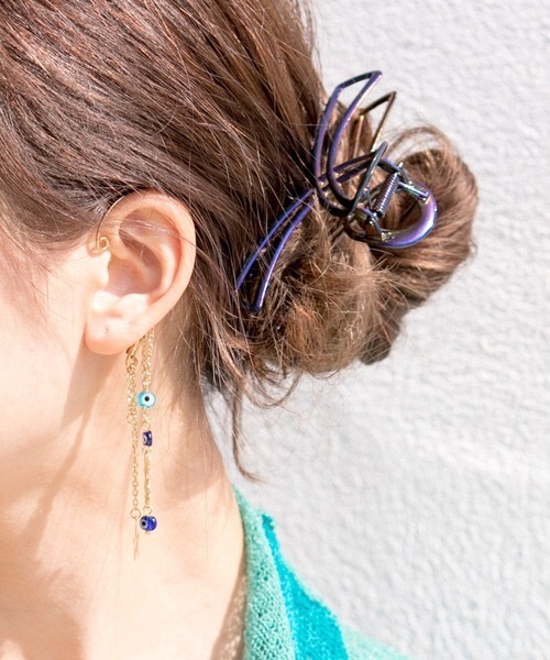 チャイハネ（チャイハネ）の「【チャイハネ】ナザルスターイヤーフック（イヤーカフ・レディース・ゴールド/シルバー・FREE）」の4枚目の写真