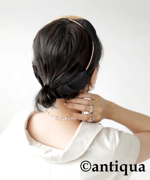 antiqua（アンティカ）の「ラタンターバン（ヘアバンド・レディース・ナチュラル・FREE）」の9枚目の写真