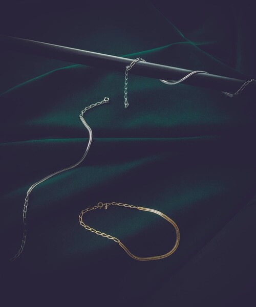 and cloud(アンドクラウド)の「Snake Chain Anklet(アンクレット・レディース・イエローゴールド/ブラック/シルバー・FREE)」の1枚目の写真