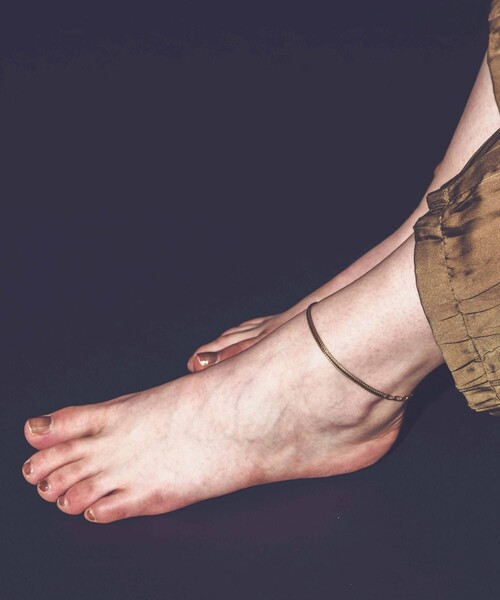 and cloud(アンドクラウド)の「Snake Chain Anklet(アンクレット・レディース・イエローゴールド/ブラック/シルバー・FREE)」の11枚目の写真