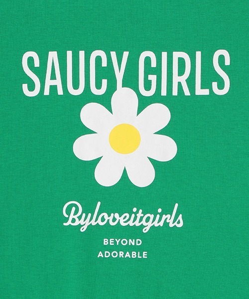 by LOVEiT（バイラビット）の「デイジースリット半袖Tシャツ（Tシャツ/カットソー・キッズ・ブラック/オフホワイト/グリーン・140cm/160cm/130cm/120cm/150cm）」の9枚目の写真