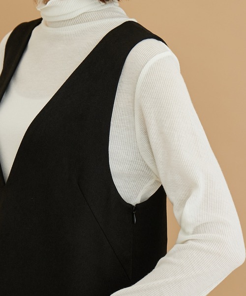 ROPE' PICNIC(ロペピクニック)の「ラナテックジャンスカワンピース(ジャンパースカート・レディース・ブラック/ブラウン系その他3/ベージュ/グリーン系その他/サックスブルー/レンガ・36/38)」の21枚目の写真