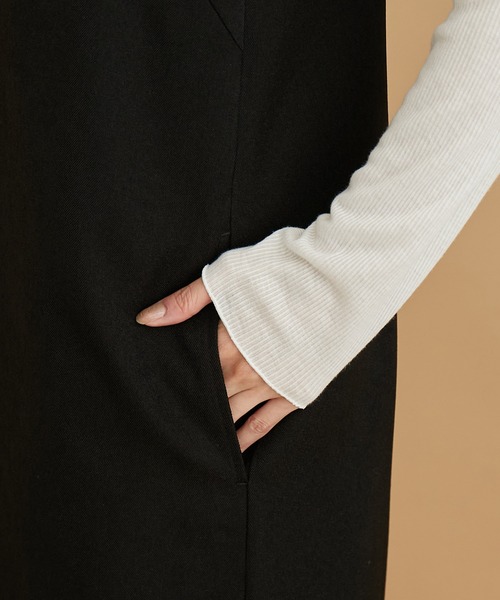 ROPE' PICNIC(ロペピクニック)の「ラナテックジャンスカワンピース(ジャンパースカート・レディース・ブラック/ブラウン系その他3/ベージュ/グリーン系その他/サックスブルー/レンガ・36/38)」の7枚目の写真