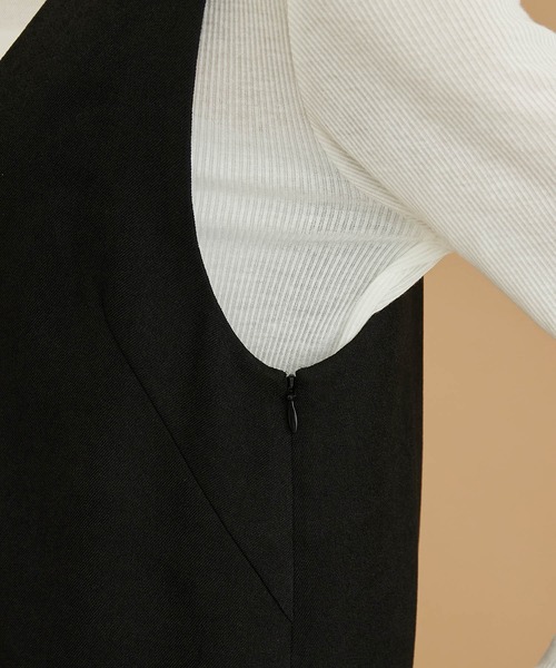 ROPE' PICNIC(ロペピクニック)の「ラナテックジャンスカワンピース(ジャンパースカート・レディース・ブラック/ブラウン系その他3/ベージュ/グリーン系その他/サックスブルー/レンガ・36/38)」の14枚目の写真