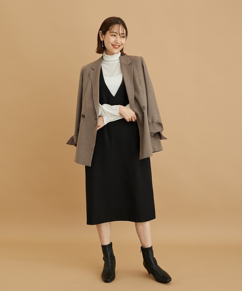 ROPE' PICNIC(ロペピクニック)の「ラナテックジャンスカワンピース(ジャンパースカート・レディース・ブラック/ブラウン系その他3/ベージュ/グリーン系その他/サックスブルー/レンガ・36/38)」の19枚目の写真