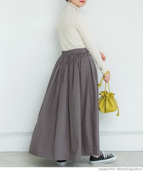 coca（coca）（コカ）の「ポプリンスカート（スカート・レディース・ブラック/グレー/レッド/アイボリー・SHORT/LONG）」の14枚目の写真