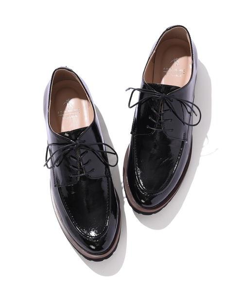 ROPE' PICNIC（ロペピクニック）の「軽量タンクソールモカレースアップシューズ（ドレスシューズ・レディース・ブラック/ダークブラウン・23.5cm/24.5cm/23.0cm/24.0cm）」の9枚目の写真