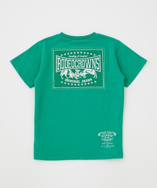 RODEO CROWNS WIDE BOWL（ロデオクラウンズワイドボウル）の「キッズコーデュロイパッチTシャツ（Tシャツ/カットソー・キッズ・グリーン/ブラック/オフホワイト・130/140/120/110）」の3枚目の写真