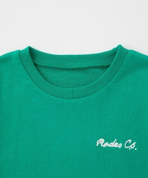 RODEO CROWNS WIDE BOWL（ロデオクラウンズワイドボウル）の「キッズコーデュロイパッチTシャツ（Tシャツ/カットソー・キッズ・グリーン/ブラック/オフホワイト・130/140/120/110）」の12枚目の写真