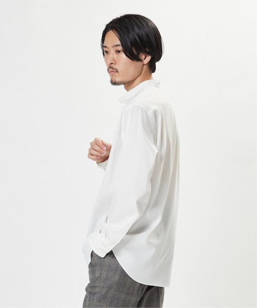 EDIFICE SELECT（エディフィスセレクト）の「ウォッシャブル ツイル バンドカラー シャツ（シャツ/ブラウス・メンズ・ホワイト/ネイビー/グレー/グリーン・SMALL/MEDIUM/LARGE/X-LARGE）」の6枚目の写真