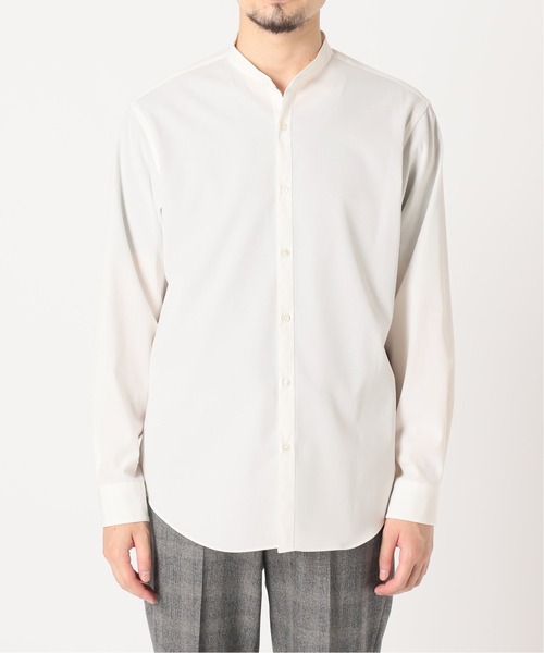 EDIFICE SELECT（エディフィスセレクト）の「ウォッシャブル ツイル バンドカラー シャツ（シャツ/ブラウス・メンズ・ホワイト/ネイビー/グレー/グリーン・SMALL/MEDIUM/LARGE/X-LARGE）」の9枚目の写真