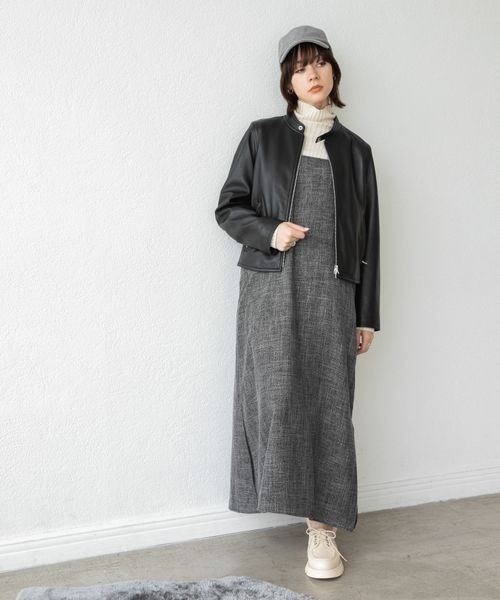 JEANASIS（ジーナシス）の「シングルレザーライダース/123372（ライダースジャケット・レディース・ブラック・SMALL/MEDIUM）」の18枚目の写真