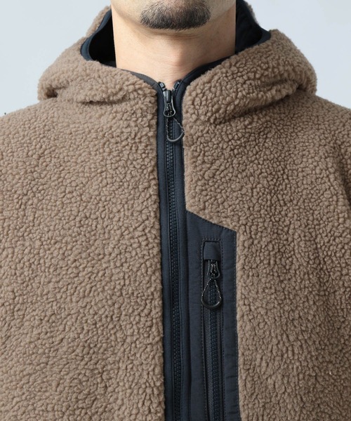 BAYFLOW（ベイフロー）の「中綿ボアフードブルゾン（ブルゾン・メンズ・オフホワイト/モカ/チャコール・SMALL/MEDIUM/LARGE）」の12枚目の写真