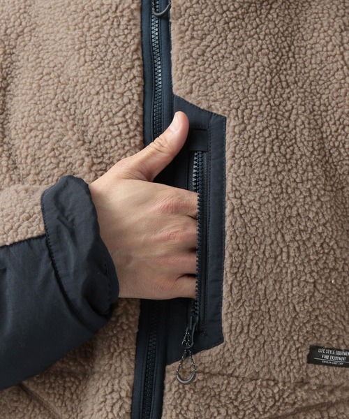 BAYFLOW（ベイフロー）の「中綿ボアフードブルゾン（ブルゾン・メンズ・オフホワイト/モカ/チャコール・SMALL/MEDIUM/LARGE）」の15枚目の写真