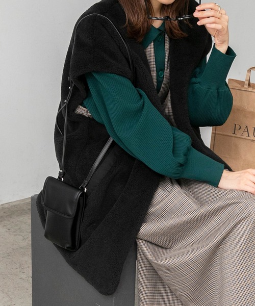 BONLECILL(ボンルシール)の「フラップポシェット / マルチミニショルダーバッグ(ショルダーバッグ・レディース・ブラック/ベージュ/イエロー/グリーン・FREE)」の7枚目の写真