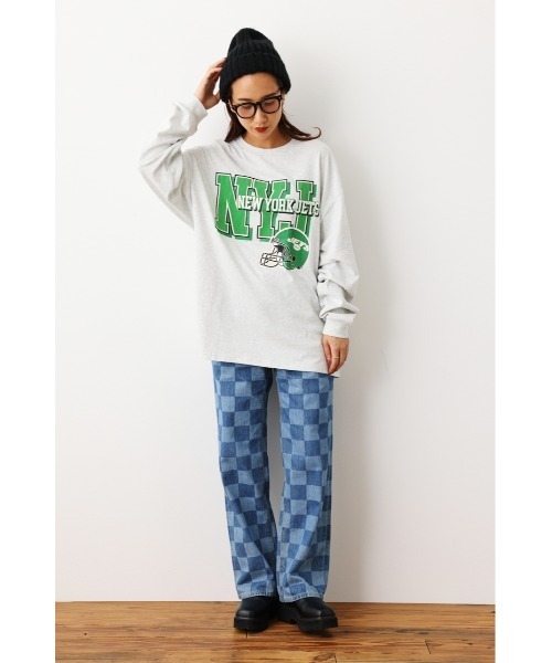 RODEO CROWNS WIDE BOWL（ロデオクラウンズワイドボウル）の「NFL L/S Tシャツ（Tシャツ/カットソー・レディース・ブラック/パープル/オフホワイト/グレー×ホワイト・FREE）」の18枚目の写真