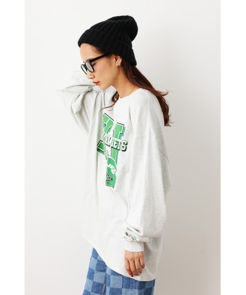 RODEO CROWNS WIDE BOWL（ロデオクラウンズワイドボウル）の「NFL L/S Tシャツ（Tシャツ/カットソー・レディース・ブラック/パープル/オフホワイト/グレー×ホワイト・FREE）」の12枚目の写真