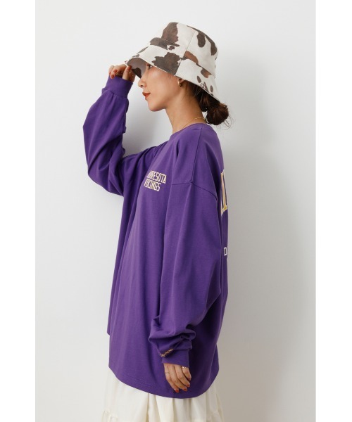 RODEO CROWNS WIDE BOWL（ロデオクラウンズワイドボウル）の「NFL L/S Tシャツ（Tシャツ/カットソー・レディース・ブラック/パープル/オフホワイト/グレー×ホワイト・FREE）」の19枚目の写真