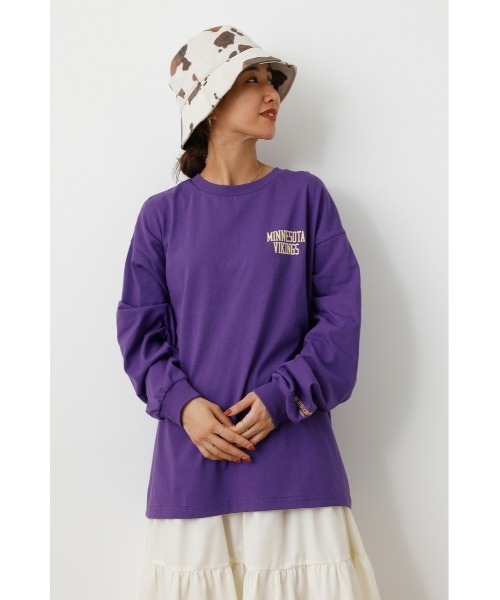 RODEO CROWNS WIDE BOWL（ロデオクラウンズワイドボウル）の「NFL L/S Tシャツ（Tシャツ/カットソー・レディース・ブラック/パープル/オフホワイト/グレー×ホワイト・FREE）」の13枚目の写真