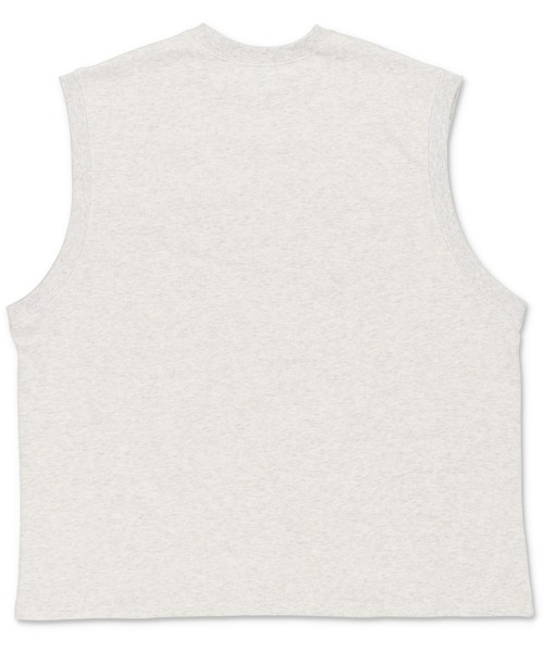 SPINNS（スピンズ）の「FACTORフロントロゴデザイン 裏毛スウェットベスト（スウェット・レディース・ブラック/ネイビー/マスタード/オートミール/杢グレー・ONESIZE）」の9枚目の写真