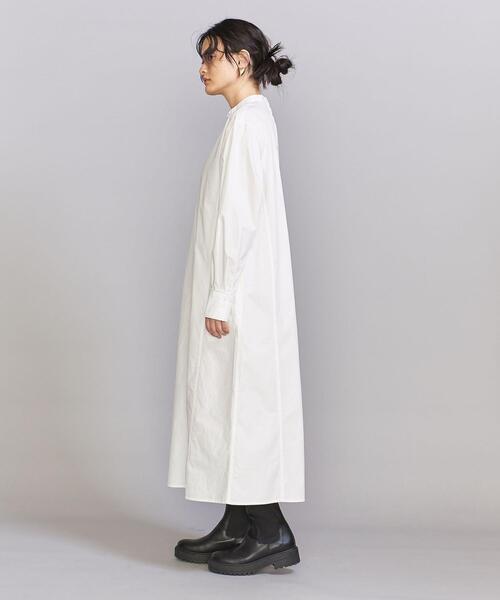 BEAUTY&YOUTH UNITED ARROWS(ビューティーアンドユースユナイテッドアローズ)の「バックスリット レイヤード フレア ワンピース -ウォッシャブル-(ワンピース・レディース・ホワイト/ライトブルー/ブラック・FREE)」の5枚目の写真
