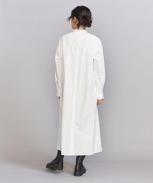 BEAUTY&YOUTH UNITED ARROWS(ビューティーアンドユースユナイテッドアローズ)の「バックスリット レイヤード フレア ワンピース -ウォッシャブル-(ワンピース・レディース・ホワイト/ライトブルー/ブラック・FREE)」の6枚目の写真