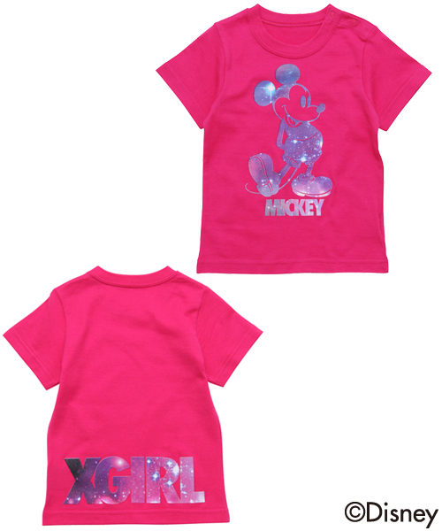 X-girl Stages（エックスガールステージス）の「【Disney（ディズニー）】MICKEY /  S/S TEE ”STANDARD”　(4T～7T)（Tシャツ/カットソー・キッズ・ホワイト/ブラック/ピンク/ネイビー・4T/5T/6T/7T）」の4枚目の写真
