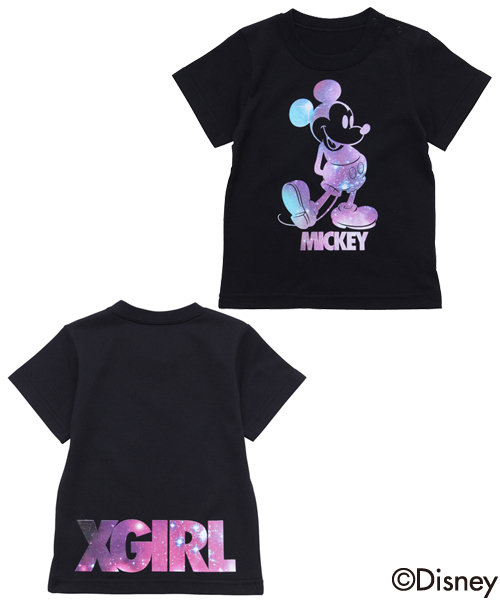 X-girl Stages（エックスガールステージス）の「【Disney（ディズニー）】MICKEY /  S/S TEE ”STANDARD”　(4T～7T)（Tシャツ/カットソー・キッズ・ホワイト/ブラック/ピンク/ネイビー・4T/5T/6T/7T）」の2枚目の写真