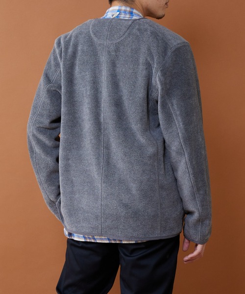 CIAOPANIC TYPY（チャオパニックティピー）の「【GEVACO/ゲバコ】マイクロフリースノーカラージャケット（ノーカラージャケット・メンズ・ライトグレー/ベージュ/チャコール・MEDIUM/LARGE/X-LARGE）」の16枚目の写真