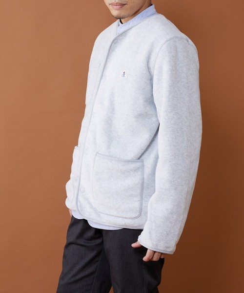 CIAOPANIC TYPY（チャオパニックティピー）の「【GEVACO/ゲバコ】マイクロフリースノーカラージャケット（ノーカラージャケット・メンズ・ライトグレー/ベージュ/チャコール・MEDIUM/LARGE/X-LARGE）」の13枚目の写真