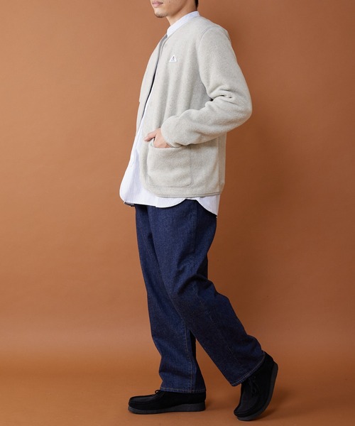 CIAOPANIC TYPY（チャオパニックティピー）の「【GEVACO/ゲバコ】マイクロフリースノーカラージャケット（ノーカラージャケット・メンズ・ライトグレー/ベージュ/チャコール・MEDIUM/LARGE/X-LARGE）」の6枚目の写真