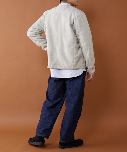 CIAOPANIC TYPY（チャオパニックティピー）の「【GEVACO/ゲバコ】マイクロフリースノーカラージャケット（ノーカラージャケット・メンズ・ライトグレー/ベージュ/チャコール・MEDIUM/LARGE/X-LARGE）」の21枚目の写真