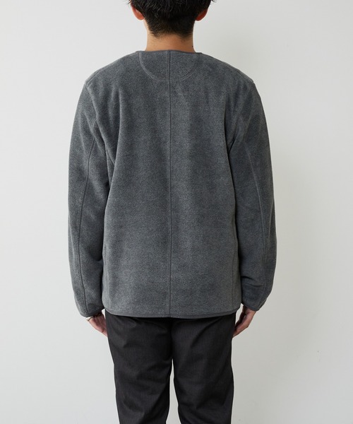 CIAOPANIC TYPY（チャオパニックティピー）の「【GEVACO/ゲバコ】マイクロフリースノーカラージャケット（ノーカラージャケット・メンズ・ライトグレー/ベージュ/チャコール・MEDIUM/LARGE/X-LARGE）」の12枚目の写真