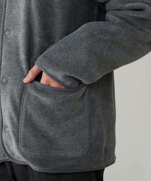 CIAOPANIC TYPY（チャオパニックティピー）の「【GEVACO/ゲバコ】マイクロフリースノーカラージャケット（ノーカラージャケット・メンズ・ライトグレー/ベージュ/チャコール・MEDIUM/LARGE/X-LARGE）」の15枚目の写真