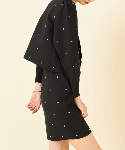 U by SPICK&SPAN（ユーバイスピックアンドスパン）の「≪追加≫ドット刺繍ニットカーディガン（ニット/セーター・レディース・ブラック・FREE）」の19枚目の写真