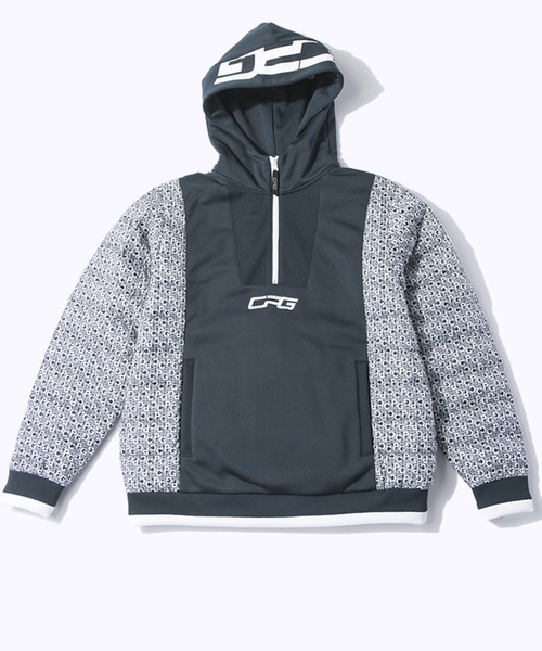 CPG GOLF（シーピージーゴルフ）の「hybrid half zip hoodie（ハイブリッドハーフジップフーディ）（パーカー・メンズ・ネイビー/オレンジ/ブラック・X-LARGE/LARGE/MEDIUM）」の9枚目の写真