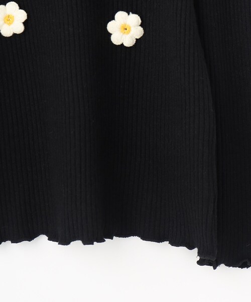 THE SHOP TK （ザ ショップ ティーケー ）の「【110-140】フリルリブハイネックニット（ニット/セーター・キッズ・ライトブルー/ブラック/イエロー・13/14/12/11）」の13枚目の写真