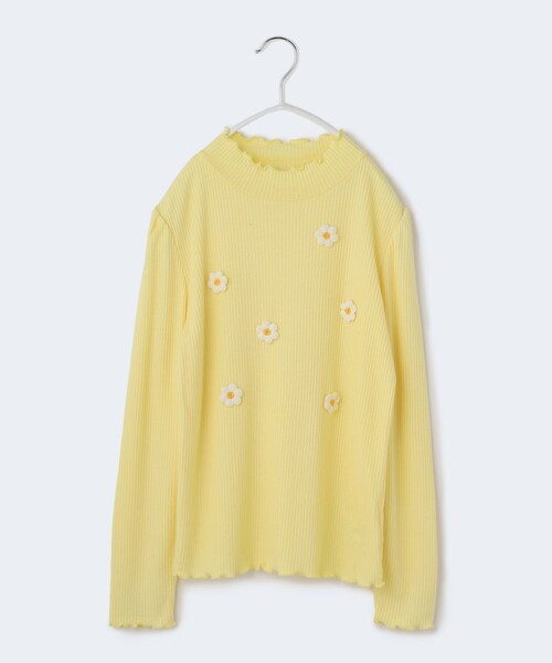 THE SHOP TK （ザ ショップ ティーケー ）の「【110-140】フリルリブハイネックニット（ニット/セーター・キッズ・ライトブルー/ブラック/イエロー・13/14/12/11）」の14枚目の写真