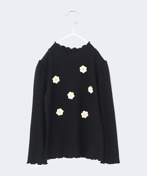 THE SHOP TK （ザ ショップ ティーケー ）の「【110-140】フリルリブハイネックニット（ニット/セーター・キッズ・ライトブルー/ブラック/イエロー・13/14/12/11）」の18枚目の写真