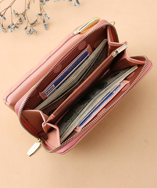 TABI PAL(タビパル)の「キルティング がま口型 ミニお財布ショルダー スマホ入れ(ショルダーバッグ・レディース・グリーン/ブラウン/ブラック/ピンク/ベージュ/ブルー・FREE)」の14枚目の写真